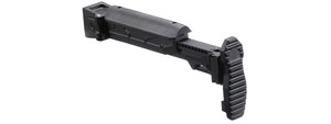 Atlas Custom Works Folding Telescopic Buttstock w/ Cheek Riser for Marui AKM GBB - (Black)