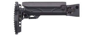 Atlas Custom Works Folding Telescopic Buttstock w/ Cheek Riser for Marui AKM GBB - (Black)