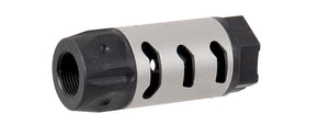 Airsoft Muzzle Compensator 14mm CCW (SILVER / BLACK)