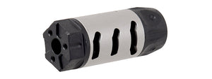 Airsoft Muzzle Compensator 14mm CCW (SILVER / BLACK)