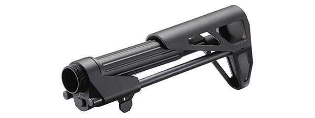 Atlas Custom Works MD-Style Retractable CQB Stock for Marui MWS M4 GBB Airsoft Rifles - (Black)