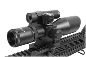 AIM Sports 2.5-10x40 QRM Dual Red & Green Illuminated Scope w/ Laser