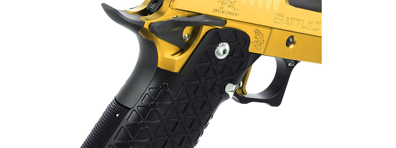 Airsoft Masterpiece EDGE LimCat BattleCat Tokyo Marui Hi Capa GBB 3.9 Aluminum Frame - (Gold)