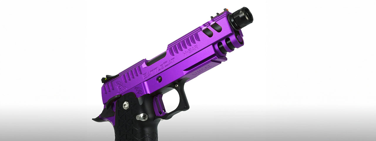 Airsoft Masterpiece EDGE LimCat BattleCat Tokyo Marui Hi Capa GBB 3.9 Aluminum Frame - (Purple)