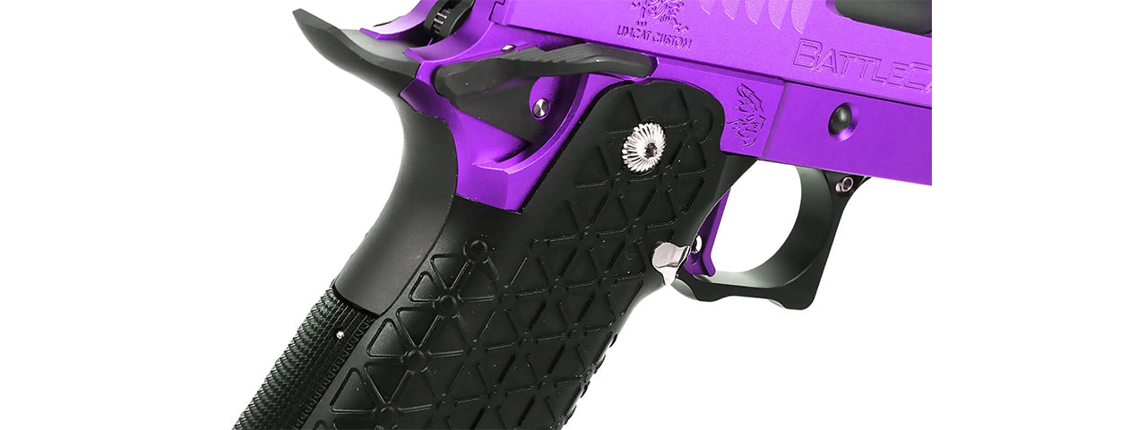 Airsoft Masterpiece EDGE LimCat BattleCat Tokyo Marui Hi Capa GBB 3.9 Aluminum Frame - (Purple)