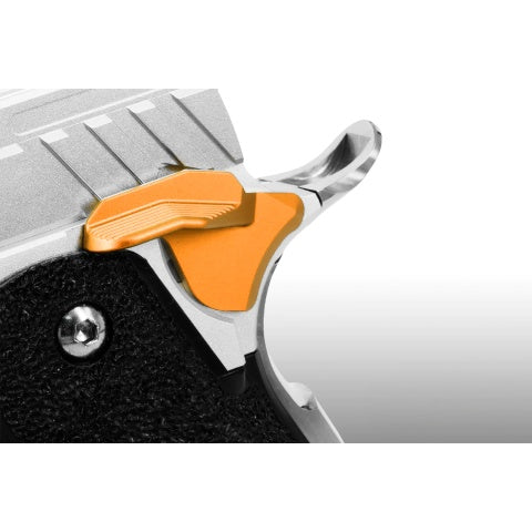 Airsoft Masterpiece Edge "ALBATROSS" Aluminum Ambi Thumb Safeties for Hi Capa - (Orange)