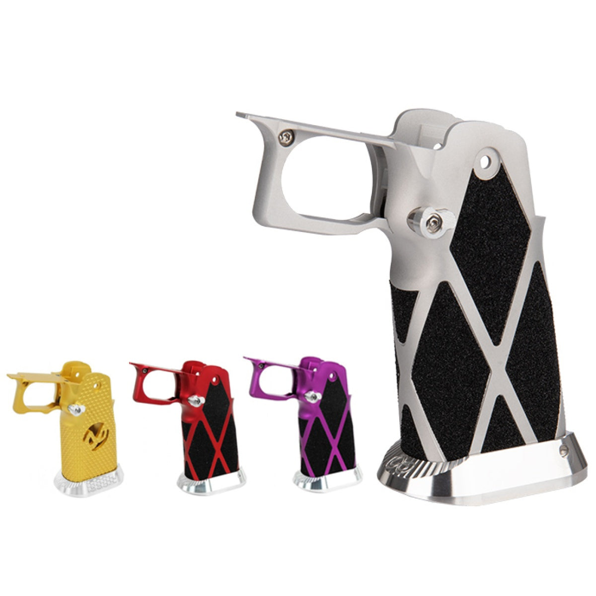Airsoft Masterpiece Pistol Grip for Hi-Capa - Silver / Type 12