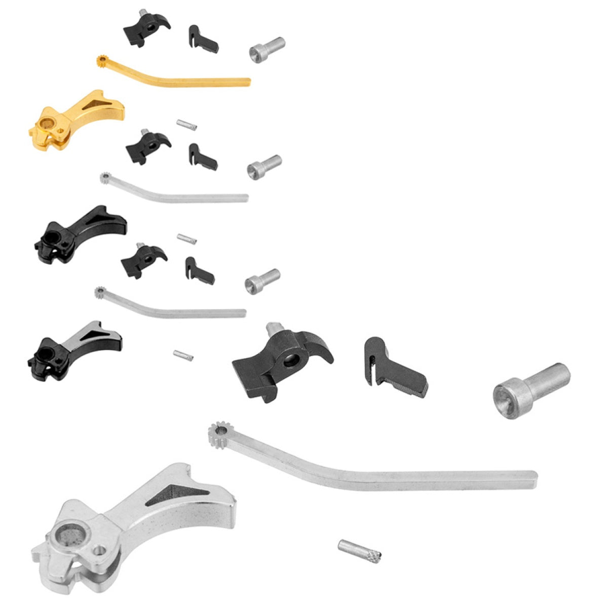 Airsoft Masterpiece CNC Steel Hammer & Sear Set for Hi-Capa [S Style Spur] - Silver