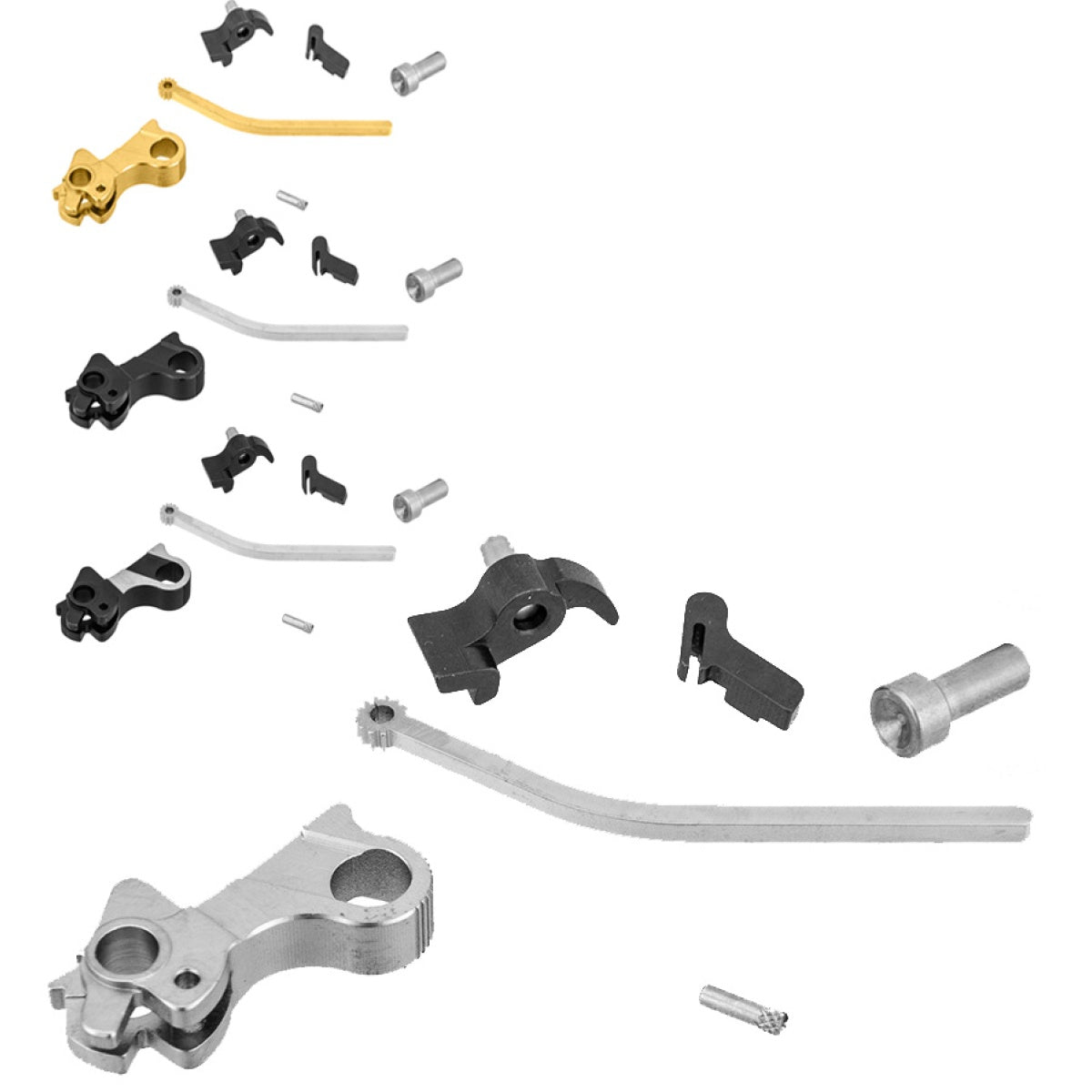 Airsoft Masterpiece CNC Steel Hammer & Sear Set for Hi-Capa [S Style Commander] - Silver
