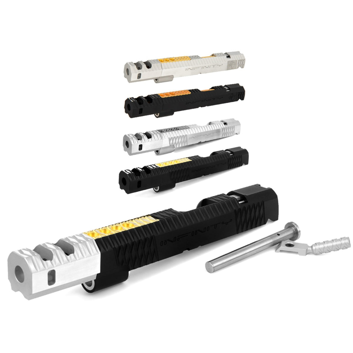 Airsoft Masterpiece Infinity IMM Open Slide Kit - Cross / Silver / Ver 2