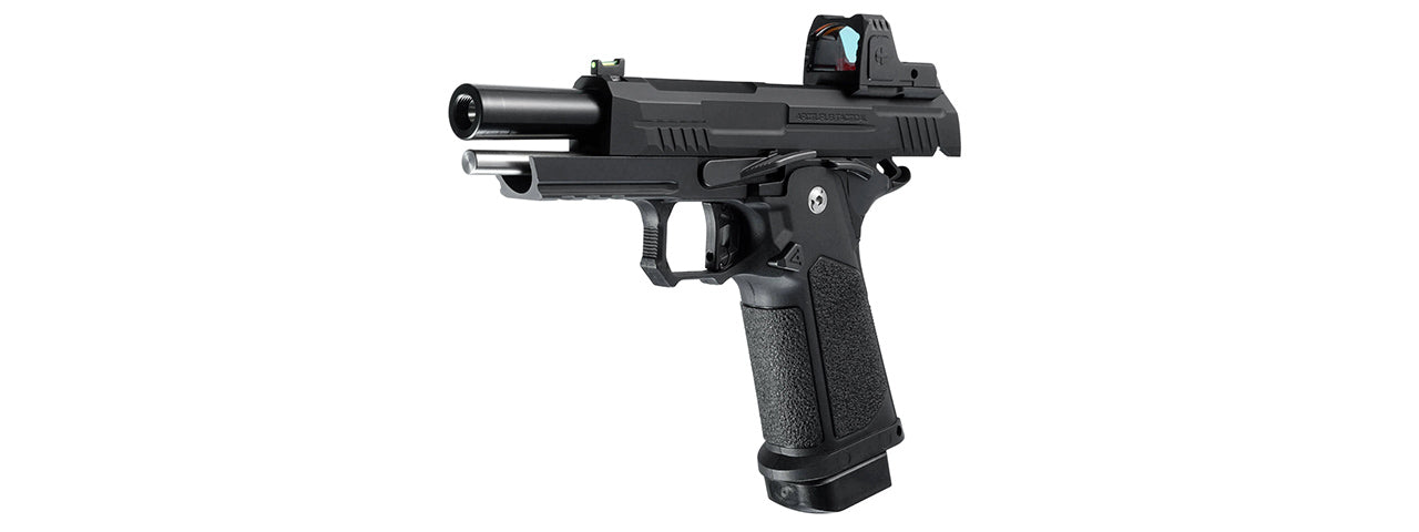 ARCTURUS Vanguard 4.3 Hi-Capa GBB Pistol w/ Optics Ready Slide & ARS-1 Red Dot Combo - (Black)