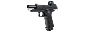 ARCTURUS Vanguard 4.3 Hi-Capa GBB Pistol w/ Optics Ready Slide & ARS-1 Red Dot Combo - (Black)