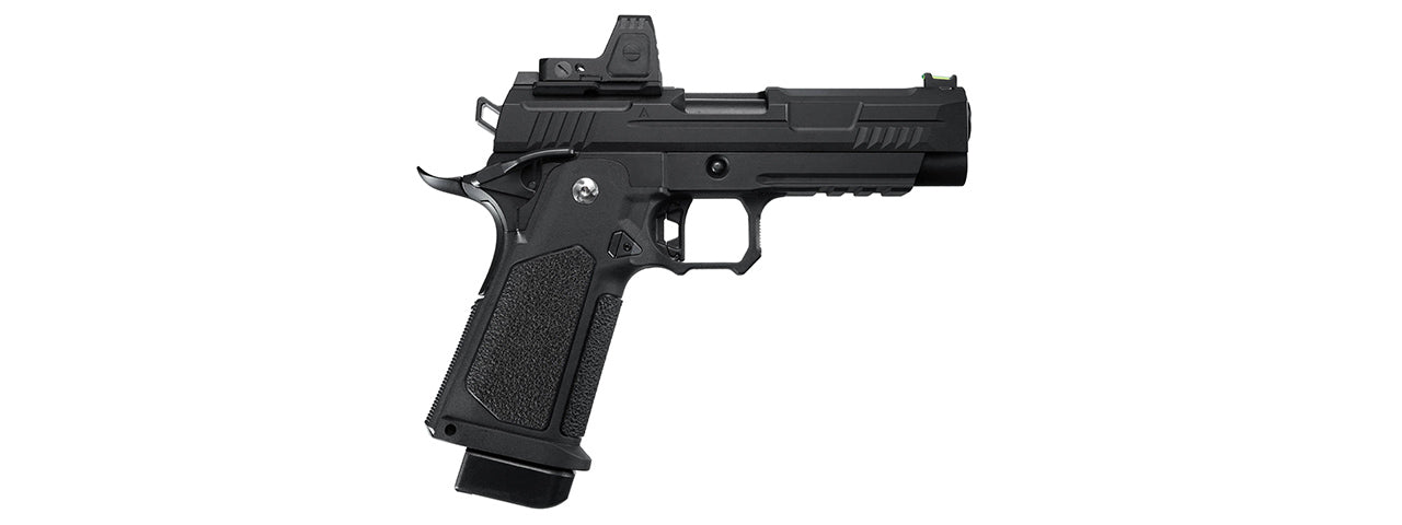 ARCTURUS Vanguard 4.3 Hi-Capa GBB Pistol w/ Optics Ready Slide & ARS-1 Red Dot Combo - (Black)