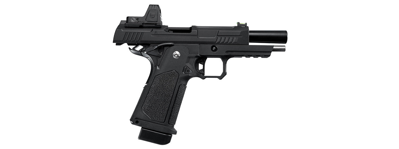 ARCTURUS Vanguard 4.3 Hi-Capa GBB Pistol w/ Optics Ready Slide & ARS-1 Red Dot Combo - (Black)