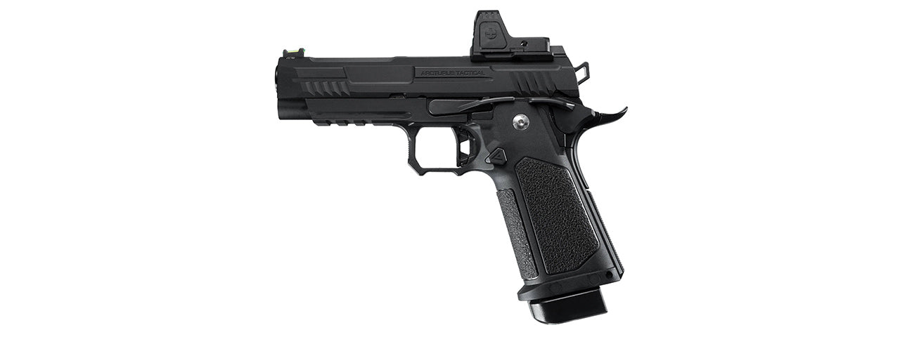 ARCTURUS Vanguard 4.3 Hi-Capa GBB Pistol w/ Optics Ready Slide & ARS-1 Red Dot Combo - (Black)