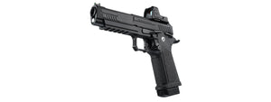ARCTURUS Vanguard 5 Hi-Capa GBB Pistol w/ Optics Ready Slide & ARS-1 Red Dot Combo - (Black)