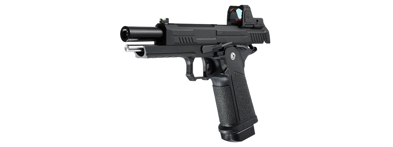 ARCTURUS Vanguard 5 Hi-Capa GBB Pistol w/ Optics Ready Slide & ARS-1 Red Dot Combo - (Black)