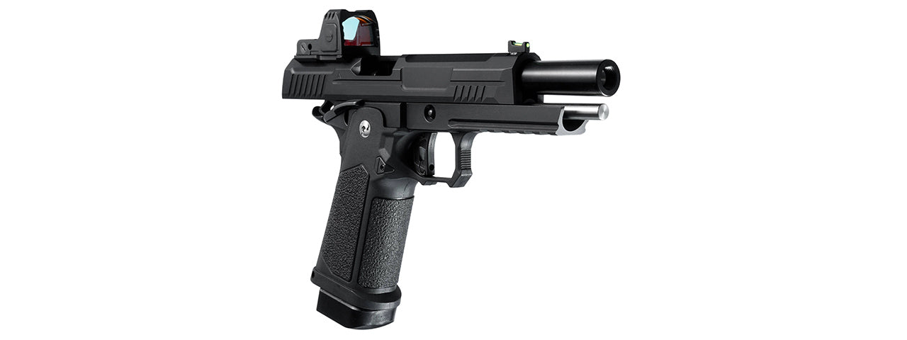 ARCTURUS Vanguard 5 Hi-Capa GBB Pistol w/ Optics Ready Slide & ARS-1 Red Dot Combo - (Black)