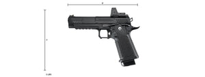 ARCTURUS Vanguard 5 Hi-Capa GBB Pistol w/ Optics Ready Slide & ARS-1 Red Dot Combo - (Black)