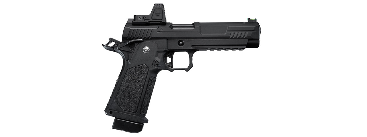 ARCTURUS Vanguard 5 Hi-Capa GBB Pistol w/ Optics Ready Slide & ARS-1 Red Dot Combo - (Black)