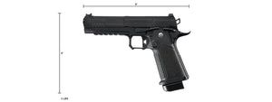 ARCTURUS Vanguard 5 Hi-Capa GBB Pistol w/ Optics Ready Slide - (Black)