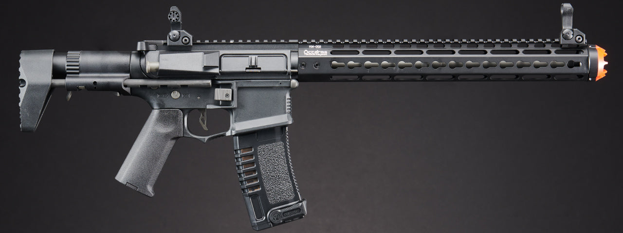 ARES Amoeba Gen5 AM-016 M4 Airsoft AEG with Octarms 13.5" Keymod Handguard - (Black) - XTREME Airsoft Superstore