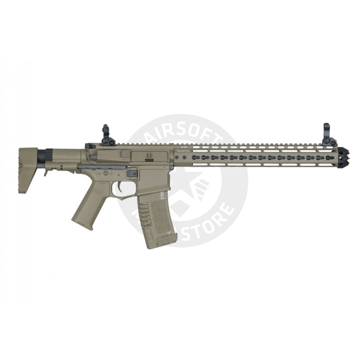 ARES Amoeba Gen5 AM-016 M4 Airsoft AEG with Octarms 13.5" Keymod Handguard - (Dark Earth)