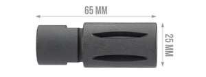 ARES-FH-018 14MM CLOCKWISE 65MM BIRDCAGE FLASH HIDER (BLACK)