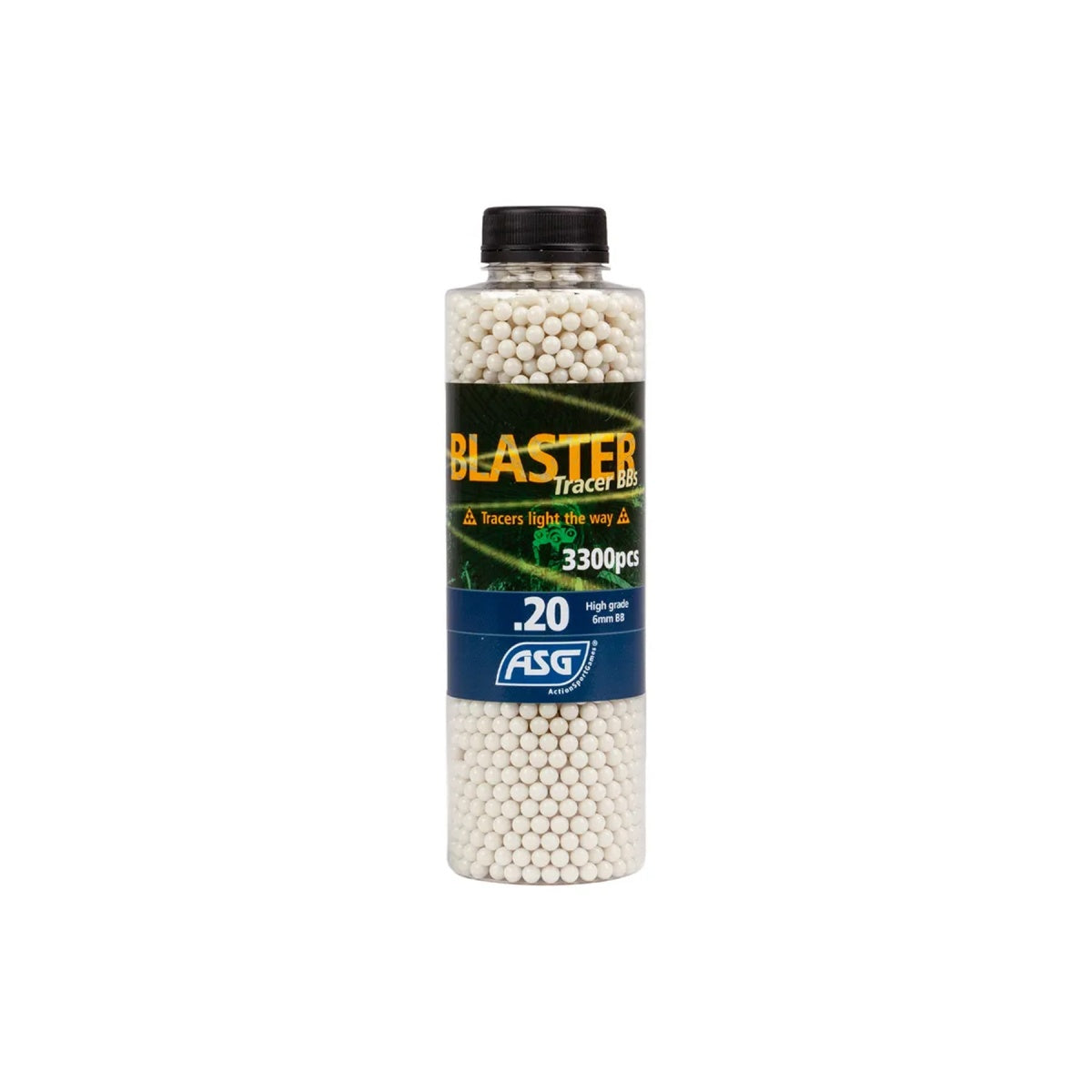 ASG Blaster Tracer 0.32g Airsoft BBs 3300 Rounds Bottle - (Green)