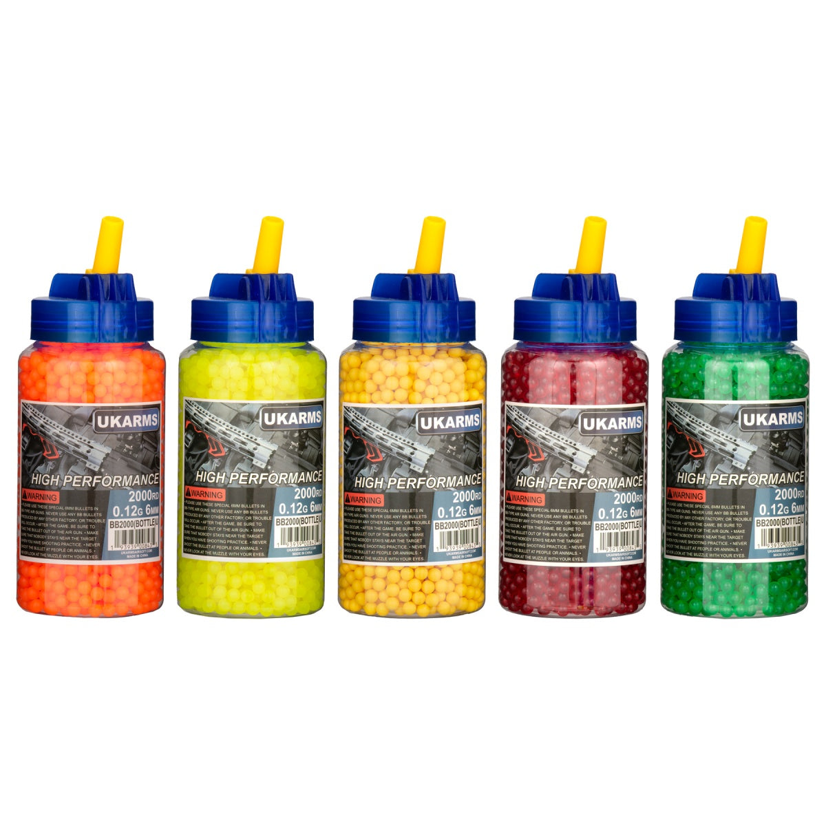 UK Arms 2000 Count 0.12g BBs (Single Bottle)