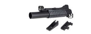 DBoys Full Metal Long 40mm 3-in-1 M203 Airsoft Gas Grenade Launcher for M4/M16 Series Airsoft Rifles (Color: Black)