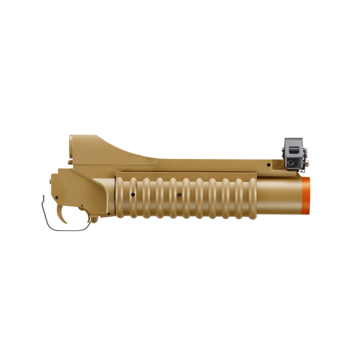 Double Bell Full Metal 40mm 3-in-1 M203 Airsoft Gas Grenade Launcher for M4/M16 Series Airsoft Rifles (Color: Tan)