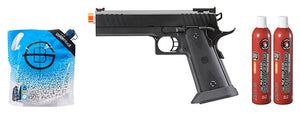 Army Armament R609 Hi-Capa Gas Blowback Airsoft Pistol - Green Gas Combo - (Black)