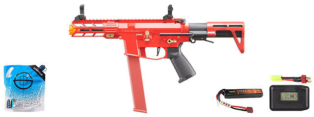 Classic Army Nemesis X9 PDW SMG AEG - Battery/Adapter/Charger Combo - (Red)