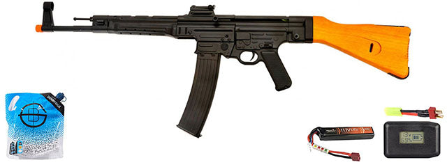 AGM MP056b WWII Sturmgewehr STG44 MP44 AEG Full Metal Assault Rifle W/synthetic Wood Stock - Battery/Adapter/Charger Combo