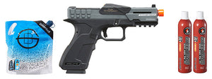 Poseidon CSI XG8 Gas Blow Back Aluminum Pistol - Green Gas Combo - (Metal/gray)