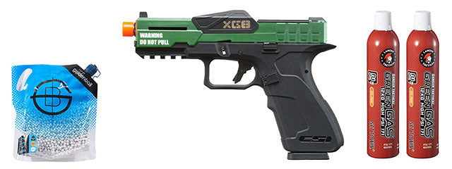 Poseidon CSI XG8 Gas Blow Back Aluminum Pistol - Green Gas Combo - (OD Green)