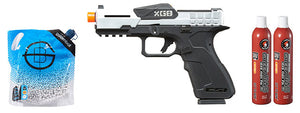 Poseidon CSI XG8 Gas Blow Back Aluminum Pistol - Green Gas Combo - (Metal/silver)