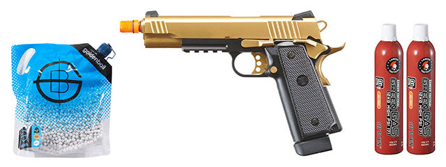 Raven Airsoft Railed R14 Hi Capa - Green Gas Combo - (Gold)