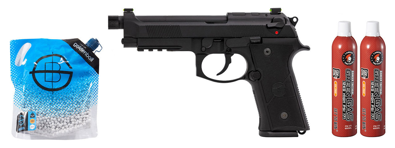 Vorsk Raven R9-4 Gbb Pistol - Green Gas Combo - (Black)