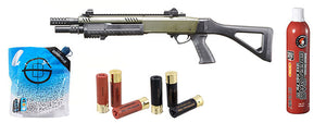 Fabarm 33 Compact Gas Pump Shotgun Replica - Green Gas/Shell Combo - (OD Green)