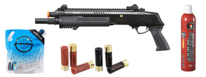 BO Manufacture REP FABARM STF12 Short 11 Pump Action Gas Shotgun - Green Gas/Shell Combo - (Black)