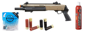 BO Manufacture REP FABARM STF12 Short 11 Pump Action Gas Shotgun - Green Gas/Shell Combo - (Flat Earth)