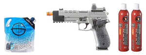 Vorsk Hi-Capa VP26X GBB Pistol w/ Red Dot Sight - (Gray) Green Gas Combo