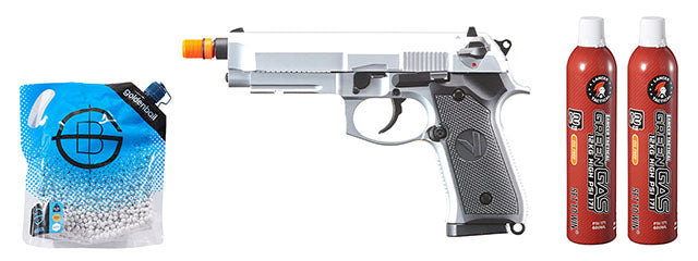 Vorsk Airsoft VM9 Osiris Gas Blowback Pistol - (Silver) Green Gas Combo