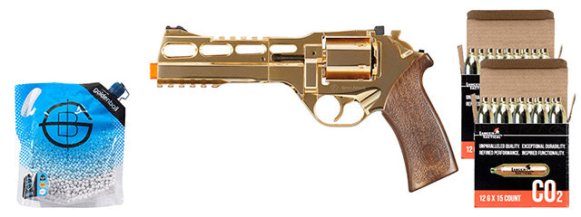 Limited Edition Airsoft Chiappa Rhino 60DS CO2 Revolver - CO2 Combo - (Gold)