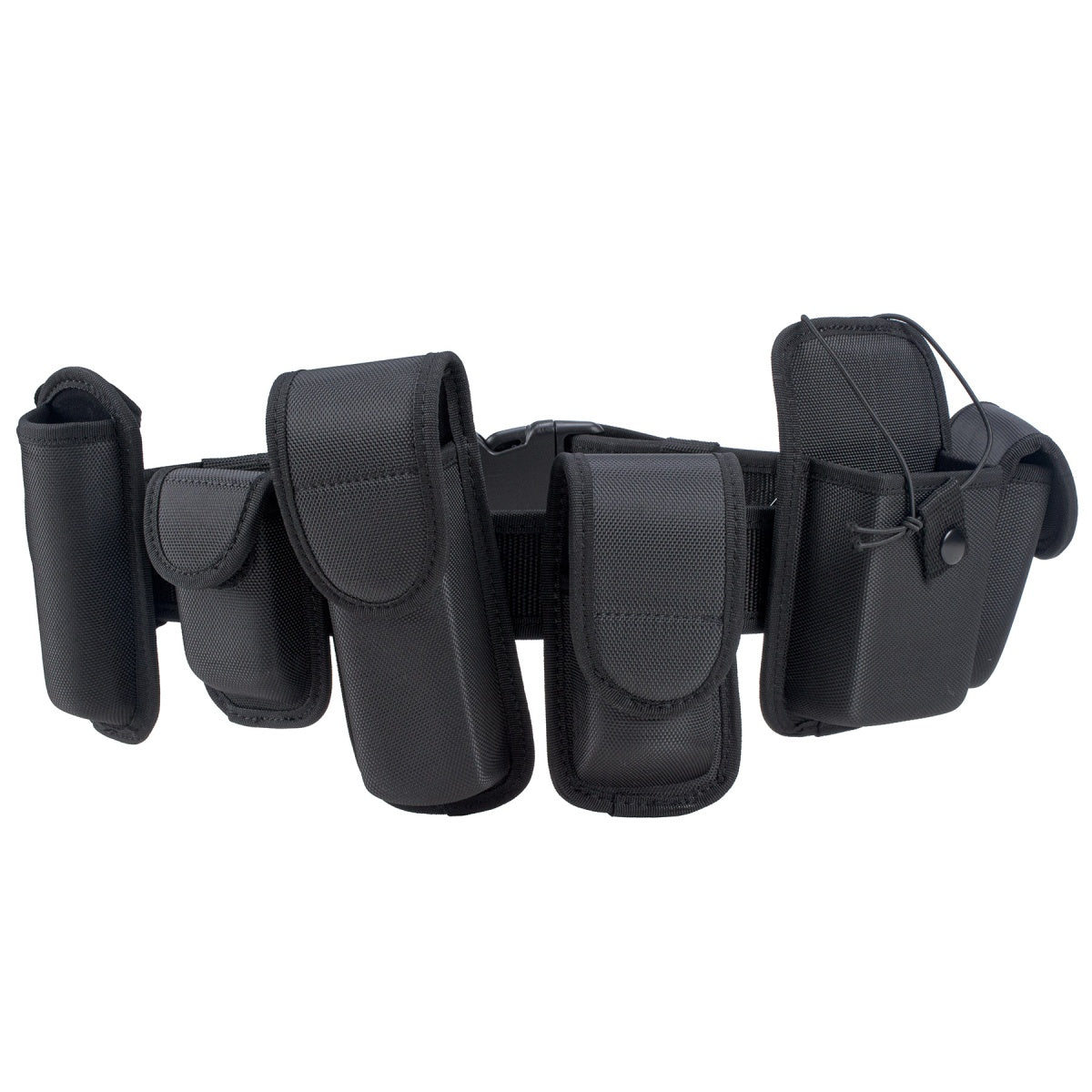 Code 11 Police Battle Belt w/ Hard Shell Pouches (Color: Black)
