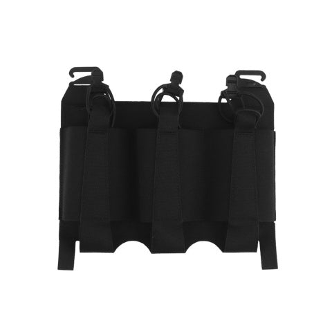Triple Elastic Mag Pouch For Tactical Vests - BLACK