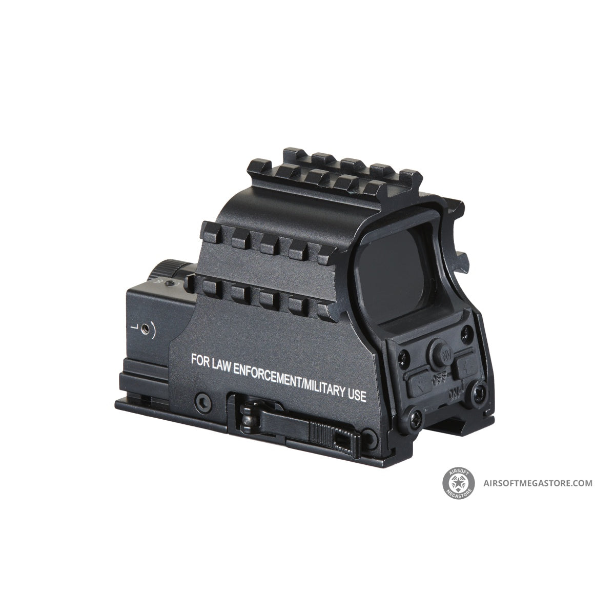 Lancer Tactical 3-Railed Green Dot Sight with Red Laser (Color: Black)