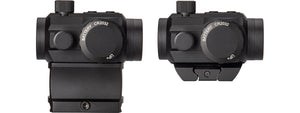 Lancer Tactical 1x22mm Red Dot Reflex Sight with Lower 1/3 Co-witness Mount w/ 2 Mounts (Color: Black)